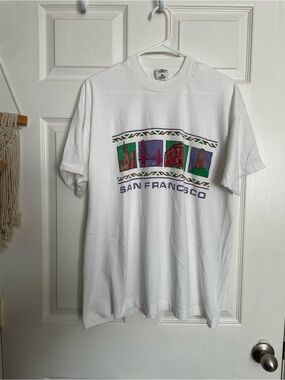 Vintage Men’s Large San Francisco Graphic Tee - White